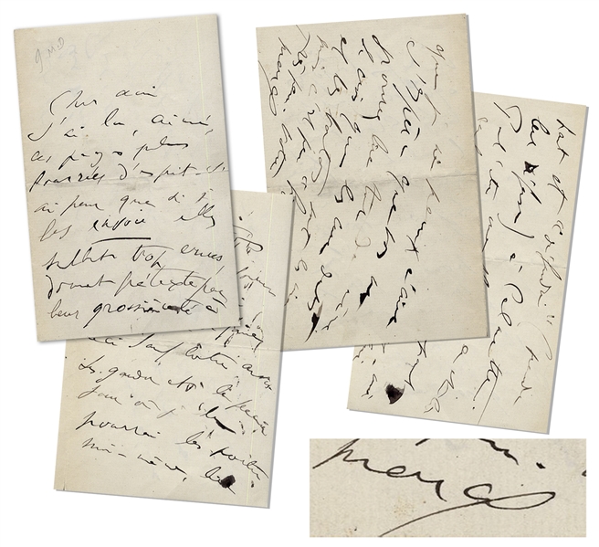 Marcel Proust Autograph Letter Signed From 1910 While Writing ''In Search of Lost Time'' -- ''...their coarseness giving a pretext for a refusal, always the formalists' preference...''
